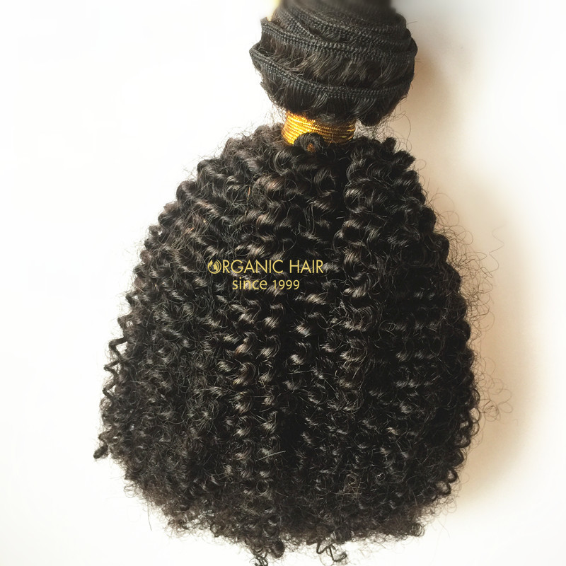 Full cuticle afro kinky curly human hair weave wholesale 